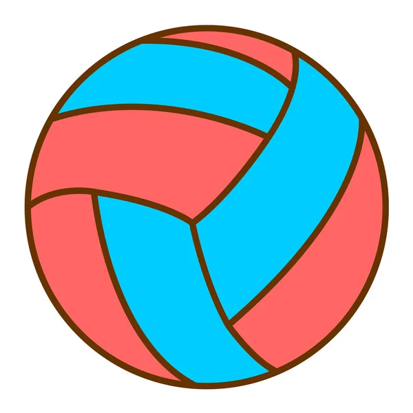 海滩球图标 排球卡通片的矢量符号图例 孤立的轮廓风格 — 图库矢量图片