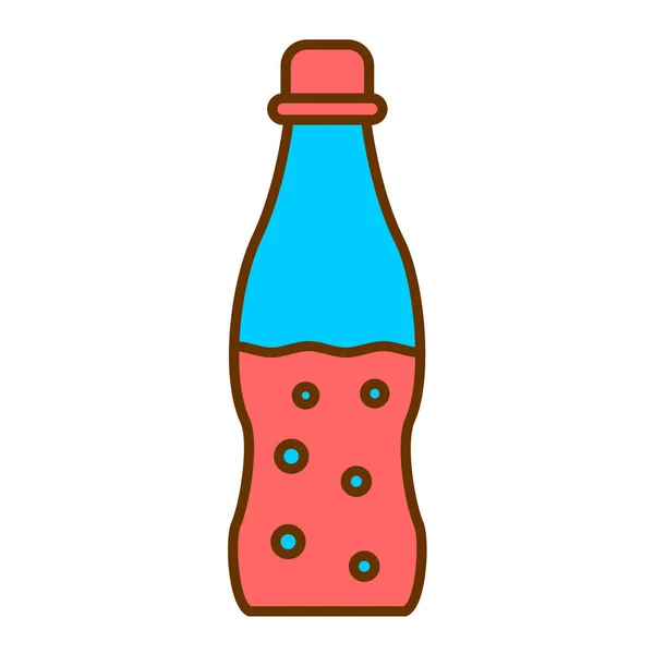 Wasserflasche Cartoon Illustration Von Soda Drink Vektorsymbolen Für Das Web — Stockvektor