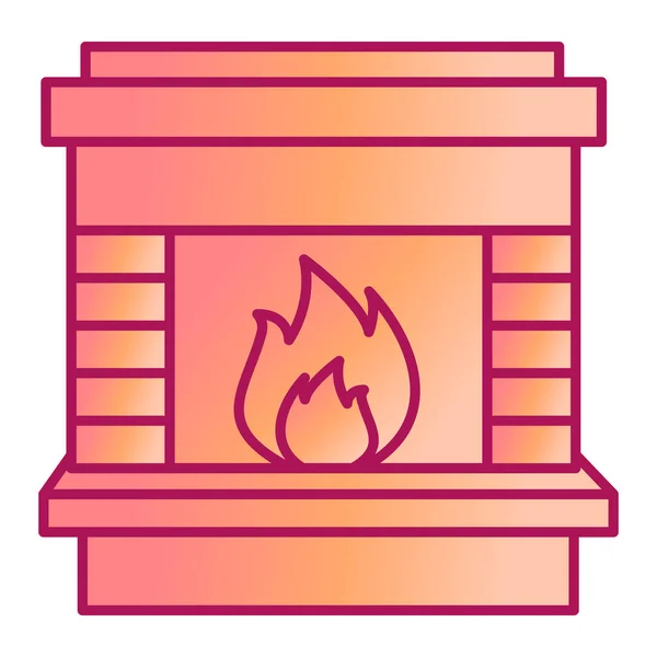 Chimenea Icono Web Ilustración Simple — Vector de stock