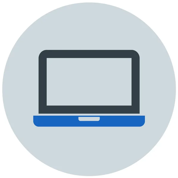 Laptop Icono Web Ilustración Simple — Vector de stock