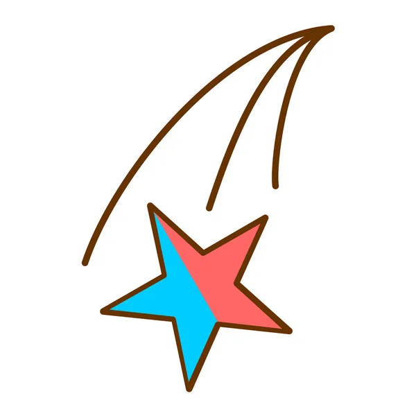 Estrela Com Ícone Estrelas Ilustração Vetorial — Vetor de Stock