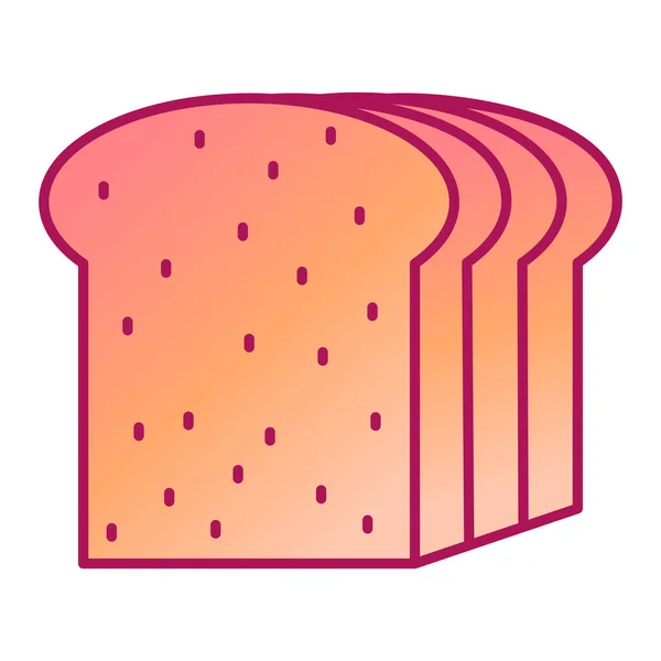 Icono Del Pan Panadería Símbolo Comida Diseño Aislado Ilustración Vectorial — Archivo Imágenes Vectoriales