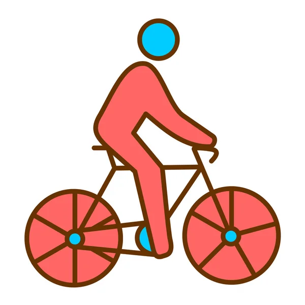 Homem Com Design Ilustração Vetor Avatar Bicicleta — Vetor de Stock