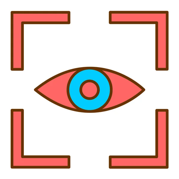 Augenvektorsymbol Moderne Einfache Farbige Illustration — Stockvektor
