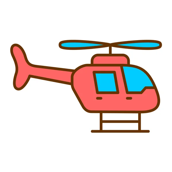 Helicóptero Icono Vector Ilustración — Archivo Imágenes Vectoriales