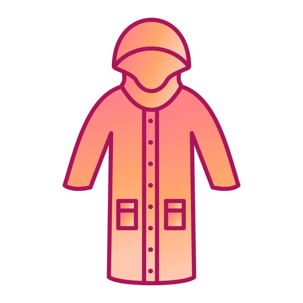 Rain Coat Web Icon Vector Illustration — Stock Vector