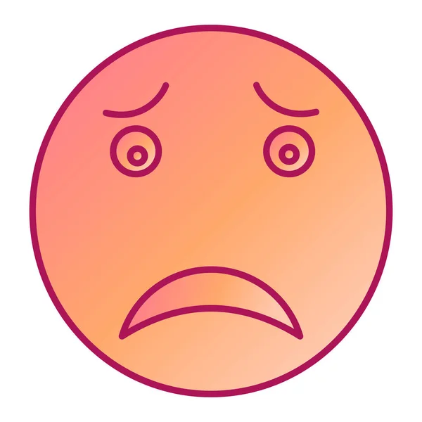 Crying Face Emoticon Icon Vector Illustration — Stockvector