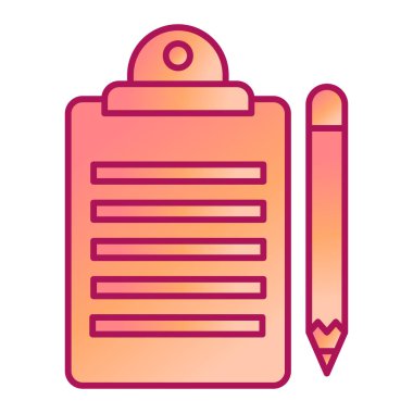 Kontrol listesi simgesi vektör illüstrasyonu