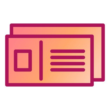 Bilet. Web simgesi basit illüstrasyon