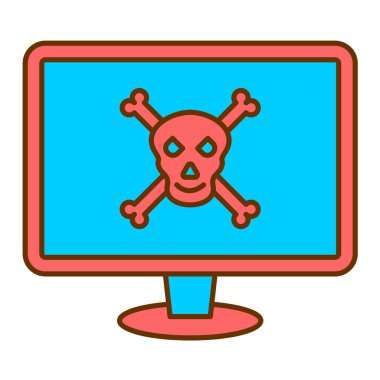 Virüs ikonu vektör illüstrasyonu