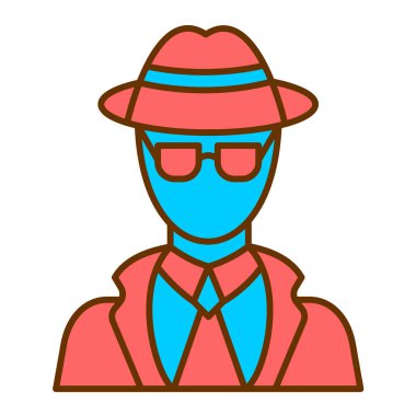 Gözlüklü adam, vektör çizimi.