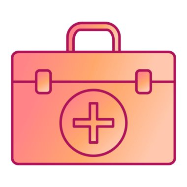 İlk yardım kiti simgesi vektör illüstrasyon grafik tasarımı