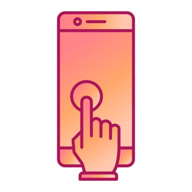 Elle imleç vektör illüstrasyon tasarımlı akıllı telefon