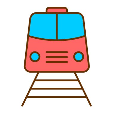 tren modern simge vektör illüstrasyonu