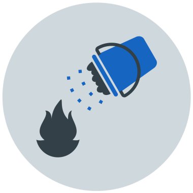 Yangın. Web simgesi basit illüstrasyon