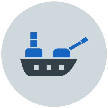 Gemi. Web simgesi basit illüstrasyon