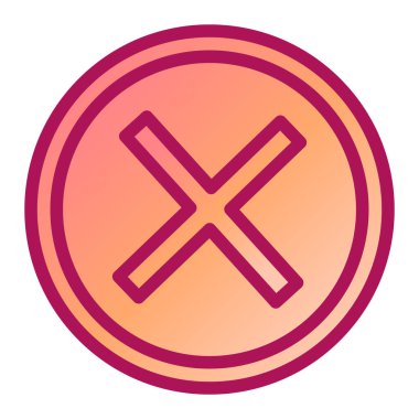 Simge vektör illüstrasyonunu iptal et