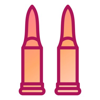 Moda Biçimli Mermi Simgesi İzole Arkaplan