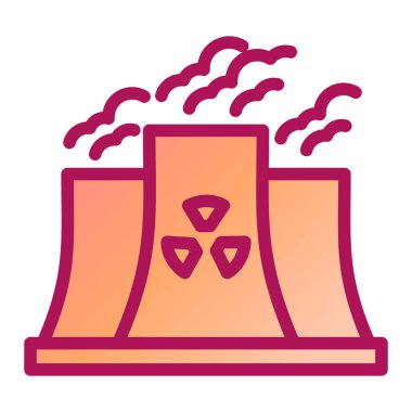 Fabrika binası ikon vektör illüstrasyonu