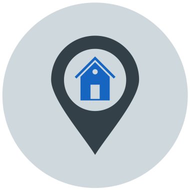 konum. Web simgesi basit illüstrasyon