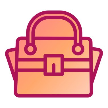 Çanta. Web simgesi basit illüstrasyon