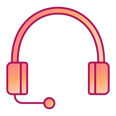 Kulaklık. Web simgesi basit tasarım