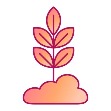 Yaprak ve yaprak ikon vektör illüstrasyon tasarımı