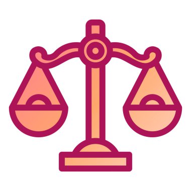 Hukuk ve adalet vektörü illüstrasyonu