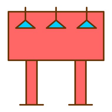 Reklam panosu. Web simgesi basit illüstrasyon