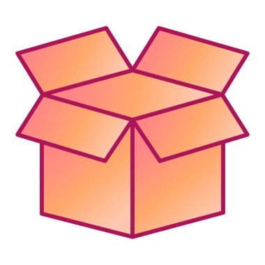 kutu karton dağıtım simgesi vektör illüstrasyon tasarımı