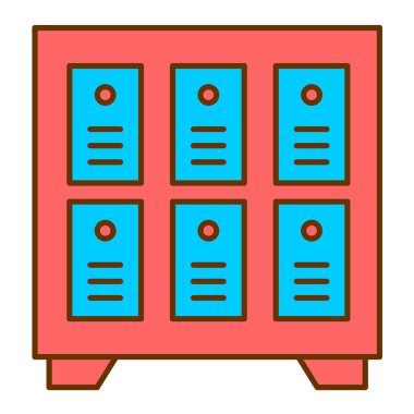 arşiv kabinesi düz biçim vektör illüstrasyon tasarımı