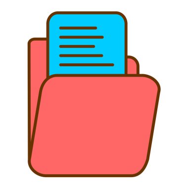 Belge. Web simgesi basit illüstrasyon