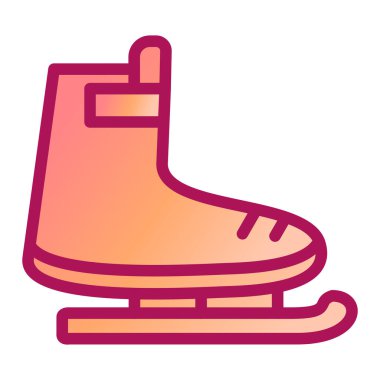 Buz pateni ikonu. Web için snowboard vektör simgelerinin özet çizimi