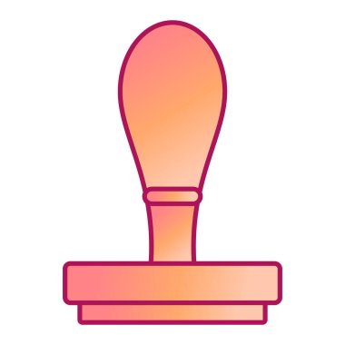 Pembe çizgi joystick simgesi beyaz arkaplanda izole edilmiş. vektör illüstrasyonu