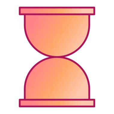 Kum saati ikonu. vektör illüstrasyonu