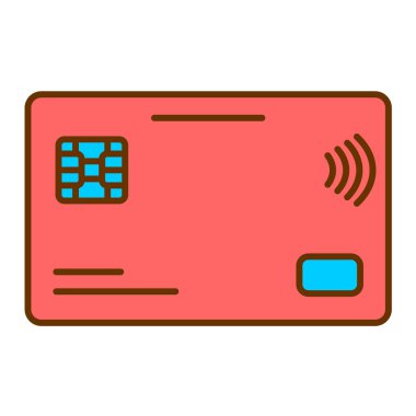 Kredi kartı ikonu vektör illüstrasyonu
