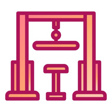 spor salonu vektörü ince çizgi simgesi 