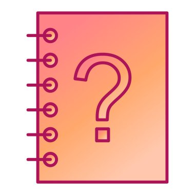 Soru işareti simgesi. düz tasarım biçimi.