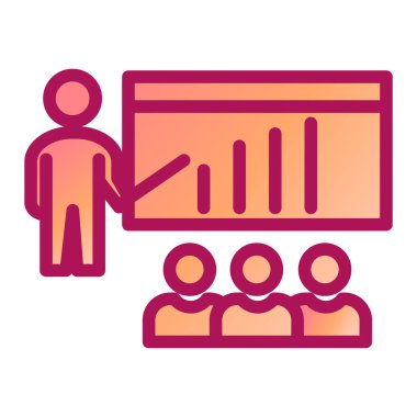 sunum simgesi vektör illüstrasyonu