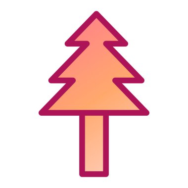 Noel ağacı simgesi vektör illüstrasyonuName