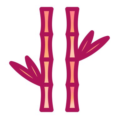 Bir bambu simgesinin vektör çizimi