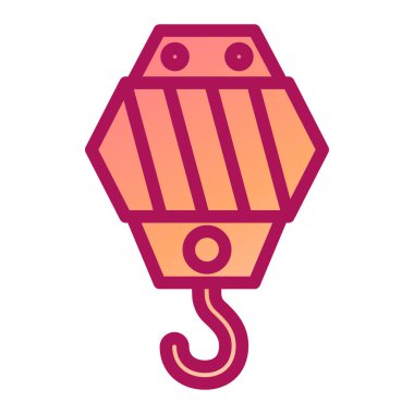 Vinç kancası ikonu. vektör illüstrasyonu