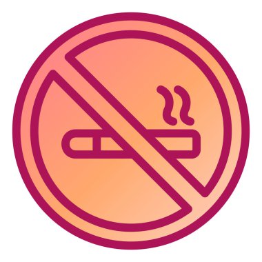 sigara içen modern simge vektör çizimi yok