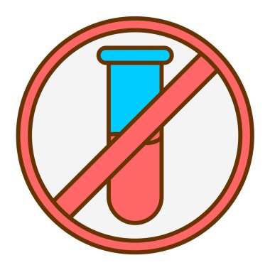 Test tübü simgesinin vektör illüstrasyonu