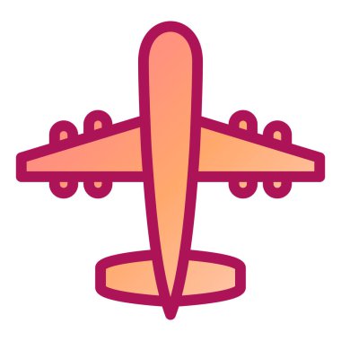 uçak ikonu vektör illüstrasyonu