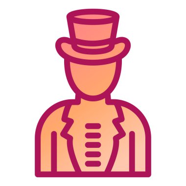 Şapkalı adam, vektör çizimi.