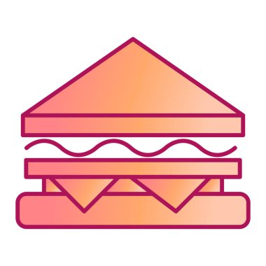 Sandviç. Web simgesi basit illüstrasyon