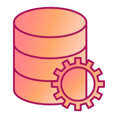 veritabanı. Web simgesi basit illüstrasyon