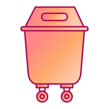 Çöp kutusu simgesi. Web için basit çöp kutusu vektör simgeleri çizimi