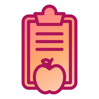 Elma. Web simgesi basit illüstrasyon